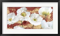 Framed Washed Poppies (Red & Gold)