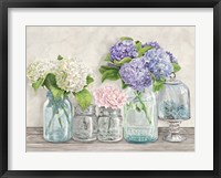 Framed Flowers in Mason Jars (detail)