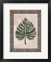 Monstera Leaf Galvanized Framed Print