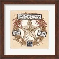 Framed Barn Star Wreath