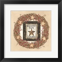 Framed Country Bath Wreath