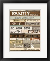 Framed Family Rules