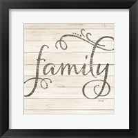 Simple Words - Family Framed Print