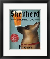 Framed German Shepherd Brewing Co Pittsburgh Black