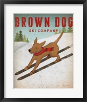 Framed Brown Dog Ski Co