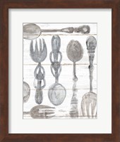 Framed Spoons and Forks III Neutral
