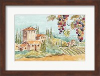 Framed Tuscan Breeze I No Poppies