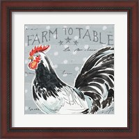 Framed 'Roosters Call III' border=