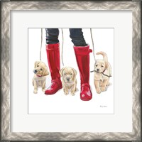 Framed 'Furry Fashion Friends I' border=