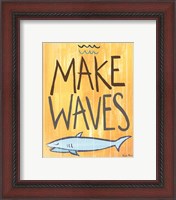 Framed 'Make Waves IV' border=