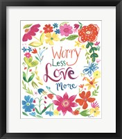 Floral Quote I Framed Print