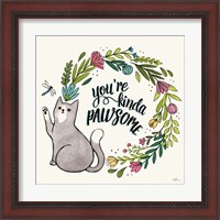 Framed 'Purrfect Garden VIII' border=