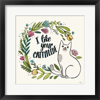 Purrfect Garden IX Framed Print