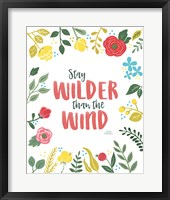 Wildflower Daydreams I v2 on White Framed Print