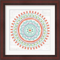 Framed 'Lovely Llamas Mandala I' border=