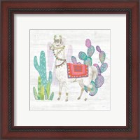 Framed 'Lovely Llamas V' border=