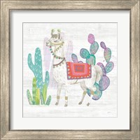 Framed 'Lovely Llamas V' border=