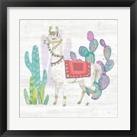 Framed 'Lovely Llamas V' border=