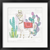 Framed 'Lovely Llamas V' border=