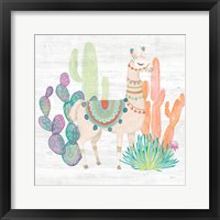 Framed 'Lovely Llamas II' border=