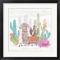 Framed 'Lovely Llamas I' border=