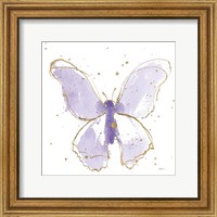 Framed Gilded Butterflies II Lavender