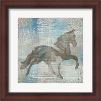 Framed 'Cheval II Brown' border=