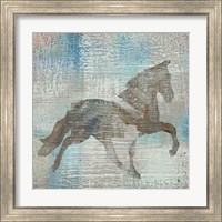 Framed 'Cheval II Brown' border=