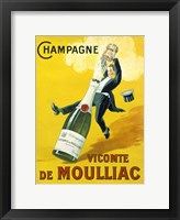 Framed Champagne Vicomte De Moulliac