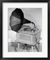 Framed 1950s Vintage Gramophone Converted To Furniture