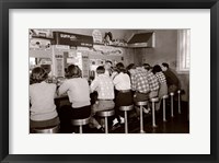 Framed 1950s Rear View Of Teenage Boys & Girls?