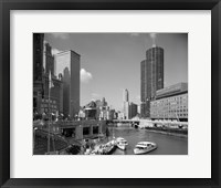 Framed 1960s Chicago River From Michigan Avenue