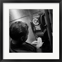 Framed 1940s 1950s Man Counting Change