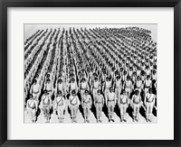 Framed 1940s Wwii Large Formation U.S. Army Infantry Soldiers