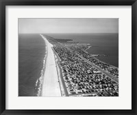 Framed 1970s 1980s Aerial Of Jersey Shore