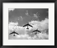 Framed 1950s Three B-52 Stratofortress Bomber Airplanes