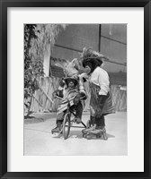 Framed 1930s Two Chimpanzees Monkeys