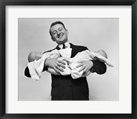 Framed 1930s Proud Father Smiling