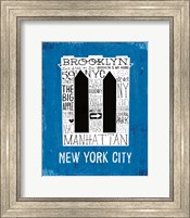 Framed 'Iconic NYC V' border=