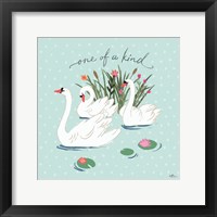 Swan Lake V Mint Framed Print