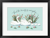 Framed Swan Lake I Mint