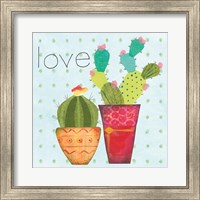 Framed 'Southwest Cactus III' border=