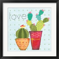 Framed 'Southwest Cactus III' border=