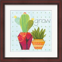 Framed 'Southwest Cactus II' border=