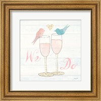 Framed 'Lovebirds IV' border=