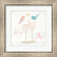 Framed 'Lovebirds IV' border=