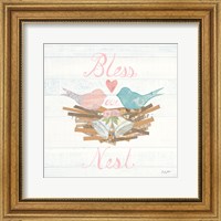 Framed 'Lovebirds III' border=