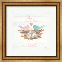 Framed 'Lovebirds III' border=