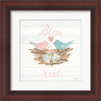 Framed 'Lovebirds III' border=