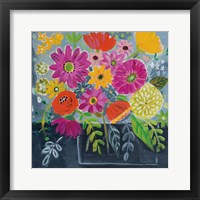 Framed Folk Floral I